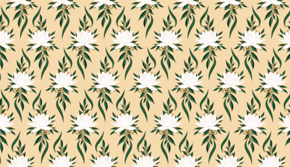 Blooming Lotus on Cream Background