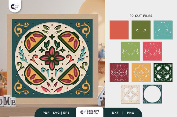 Folk Art Mug 3D Light Box