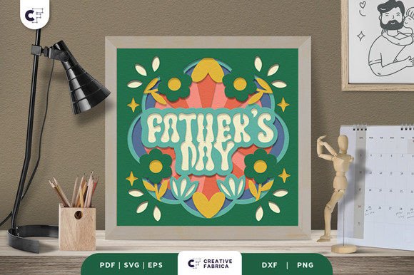 Groovy Fathers Day 3D Shadow Box
