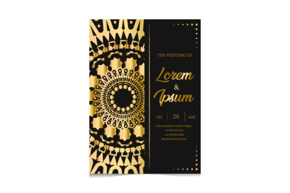 Luxury Golden Wedding Invitation Design