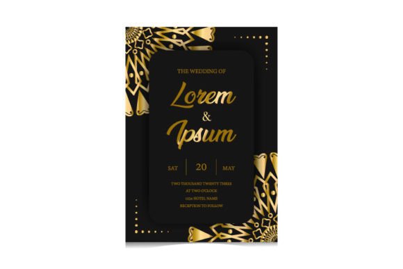 Luxury Golden Wedding Invitation Paper