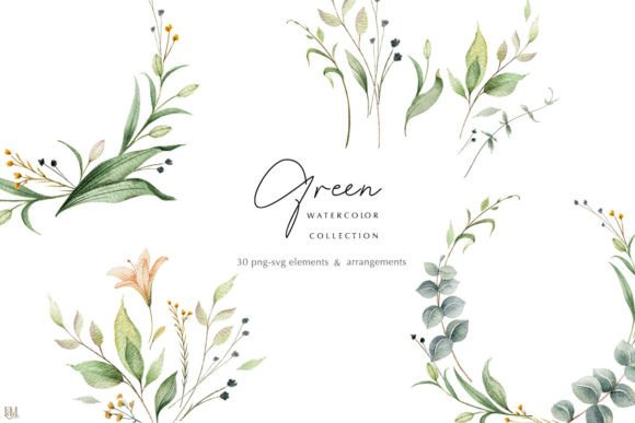 Watercolor Greenery Collection